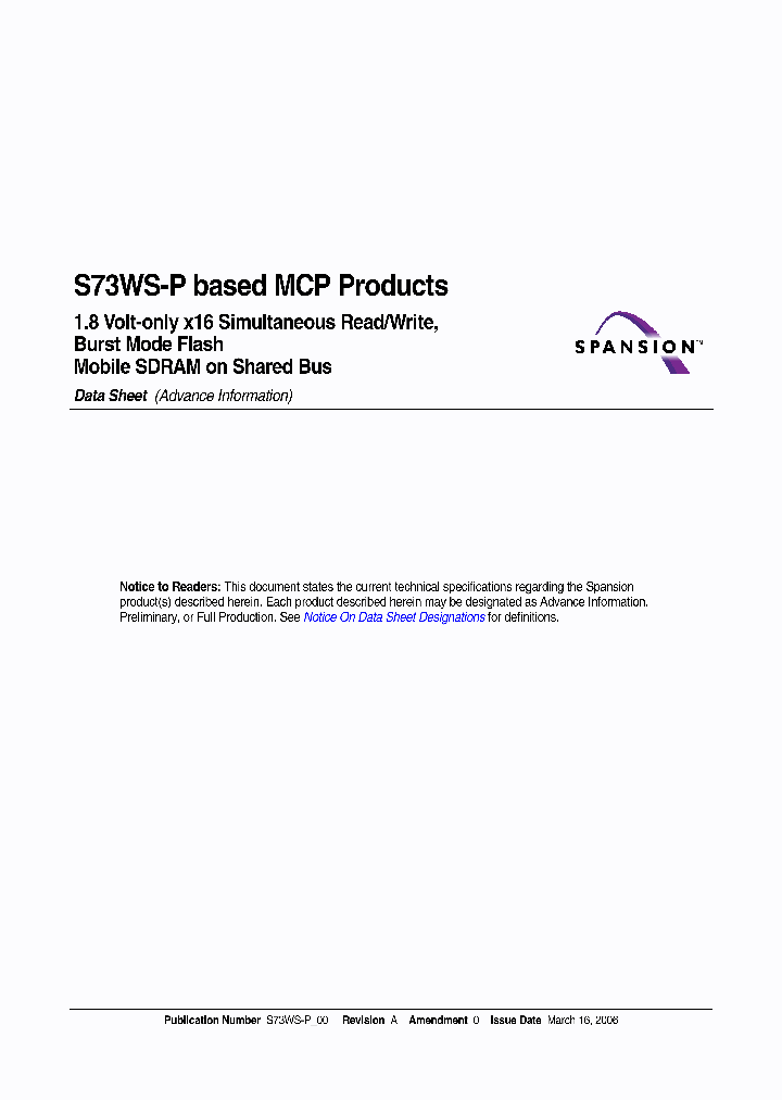 S75WS256NEFBAWLH2_666825.PDF Datasheet