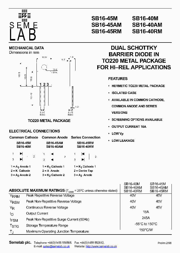 SB16-45RM_563340.PDF Datasheet