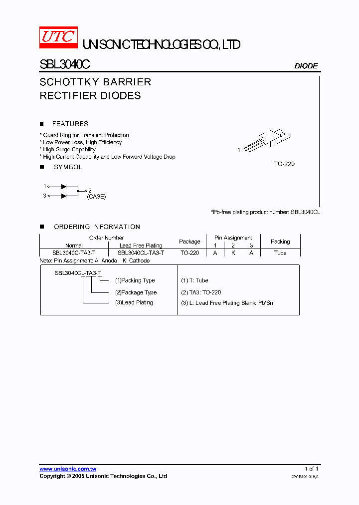 SBL3040CL-TA3-T_579311.PDF Datasheet