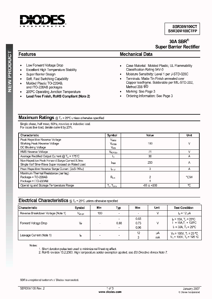 SBR30M100CTFP_723975.PDF Datasheet