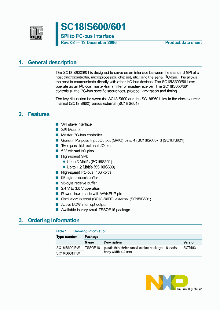 SC18IS601IPW_702615.PDF Datasheet