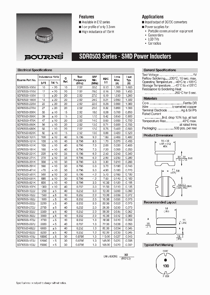 SDR0503-103J_654763.PDF Datasheet