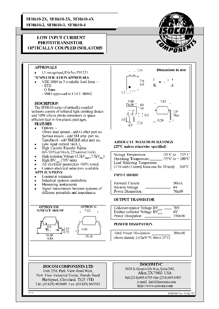 SFH610-3_307307.PDF Datasheet