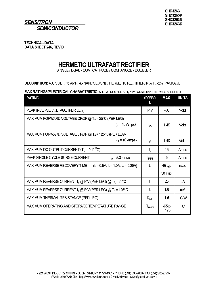 SHD3263P_633620.PDF Datasheet