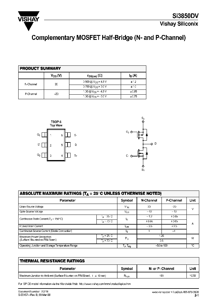 SI3850DV_699357.PDF Datasheet