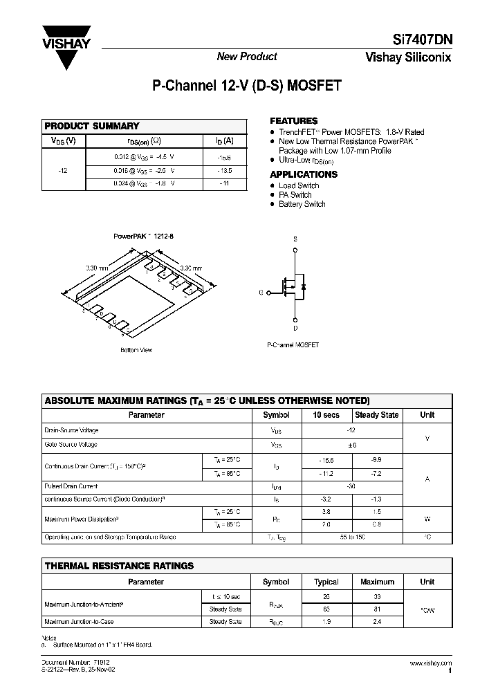 SI7407DN_636329.PDF Datasheet