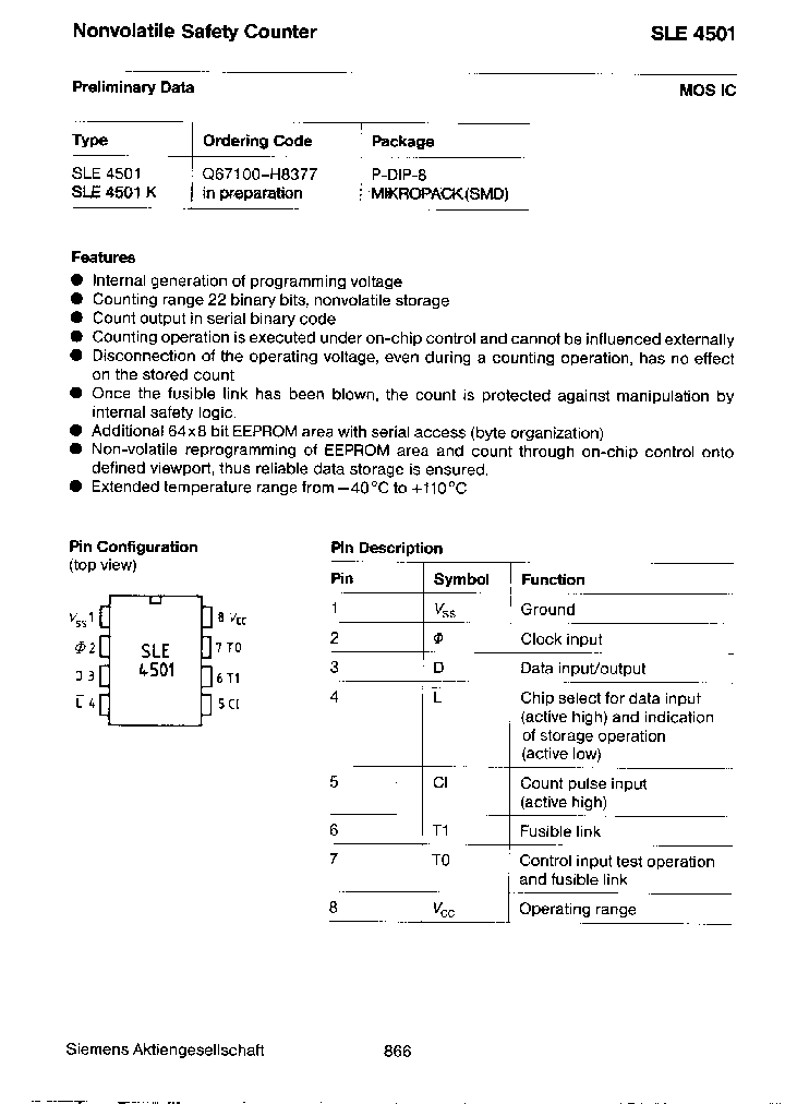 SLE4501_674511.PDF Datasheet