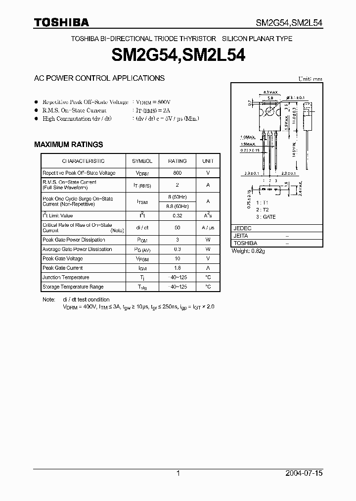 SM2L54_605004.PDF Datasheet