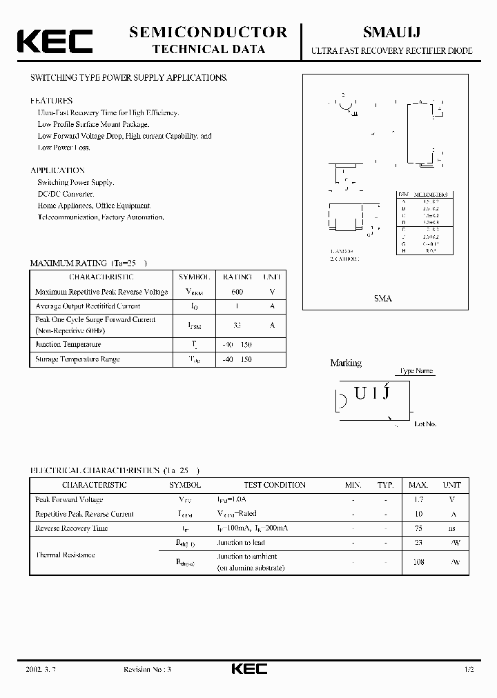 SMAU1J_574636.PDF Datasheet