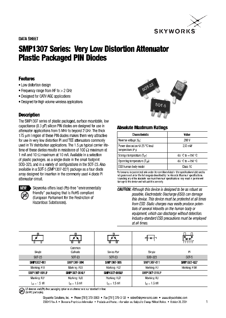 SMP1307-005LF_468598.PDF Datasheet