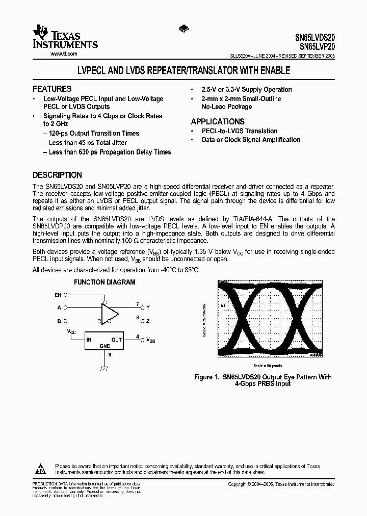 SN65LVDS20_698819.PDF Datasheet