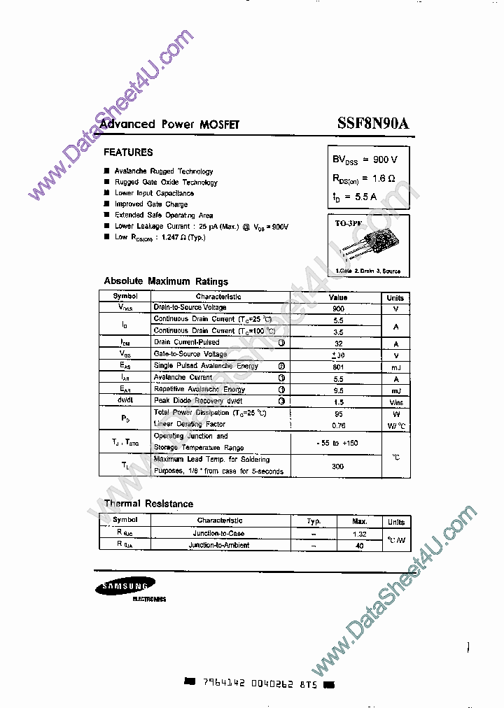 SSF8N90A_671263.PDF Datasheet