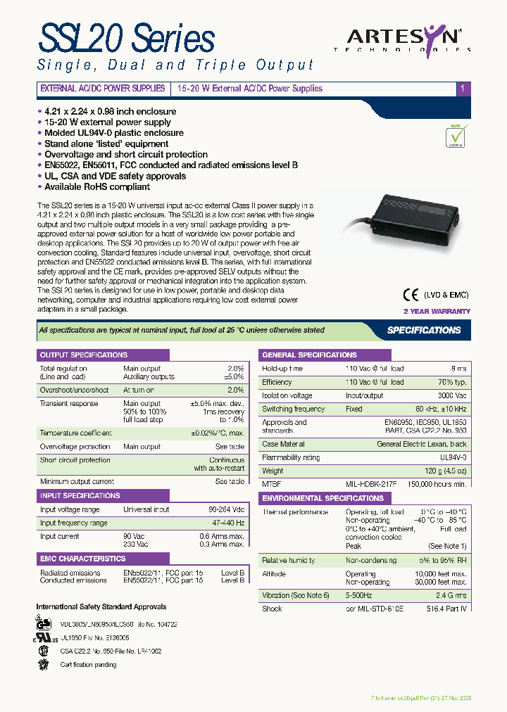 SSL20-7605J_674649.PDF Datasheet