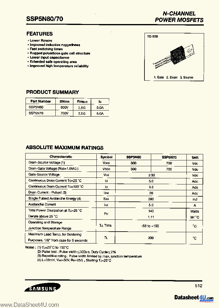 SSP5N80_679325.PDF Datasheet
