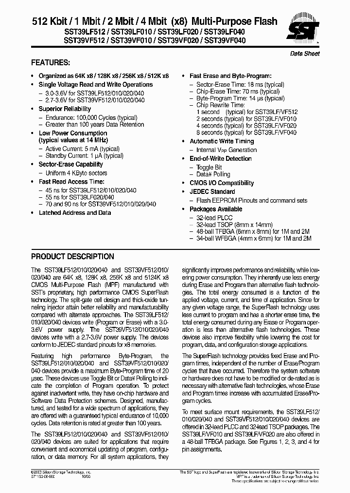 SST39LF040_197678.PDF Datasheet