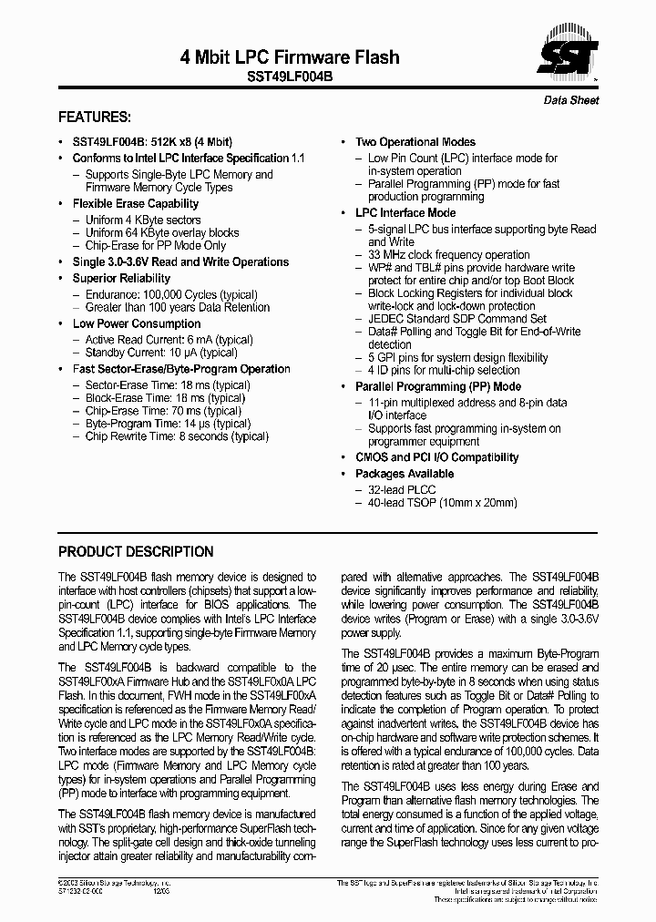 SST49LF004B_397006.PDF Datasheet