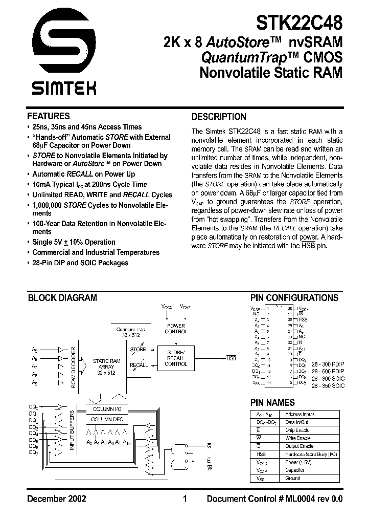 STK22C48_399946.PDF Datasheet