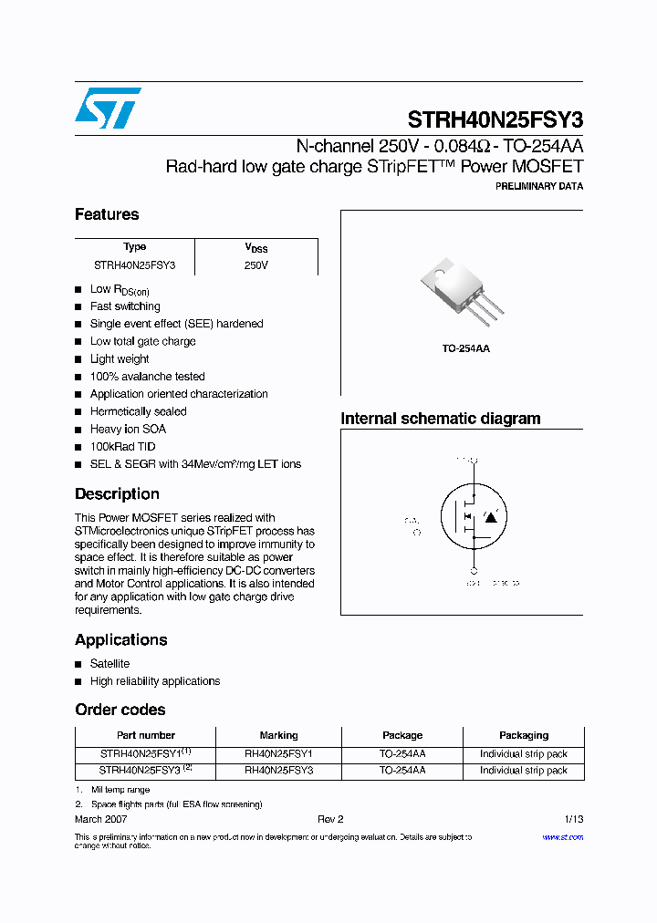 STRH40N25FSY1_737496.PDF Datasheet