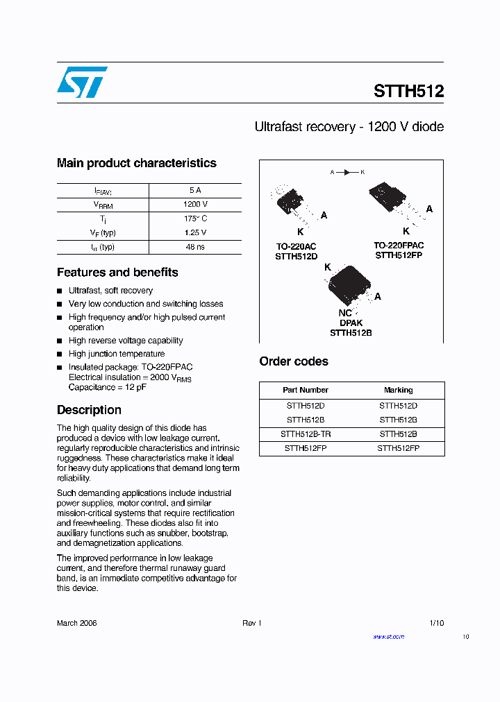 STTH512_604210.PDF Datasheet