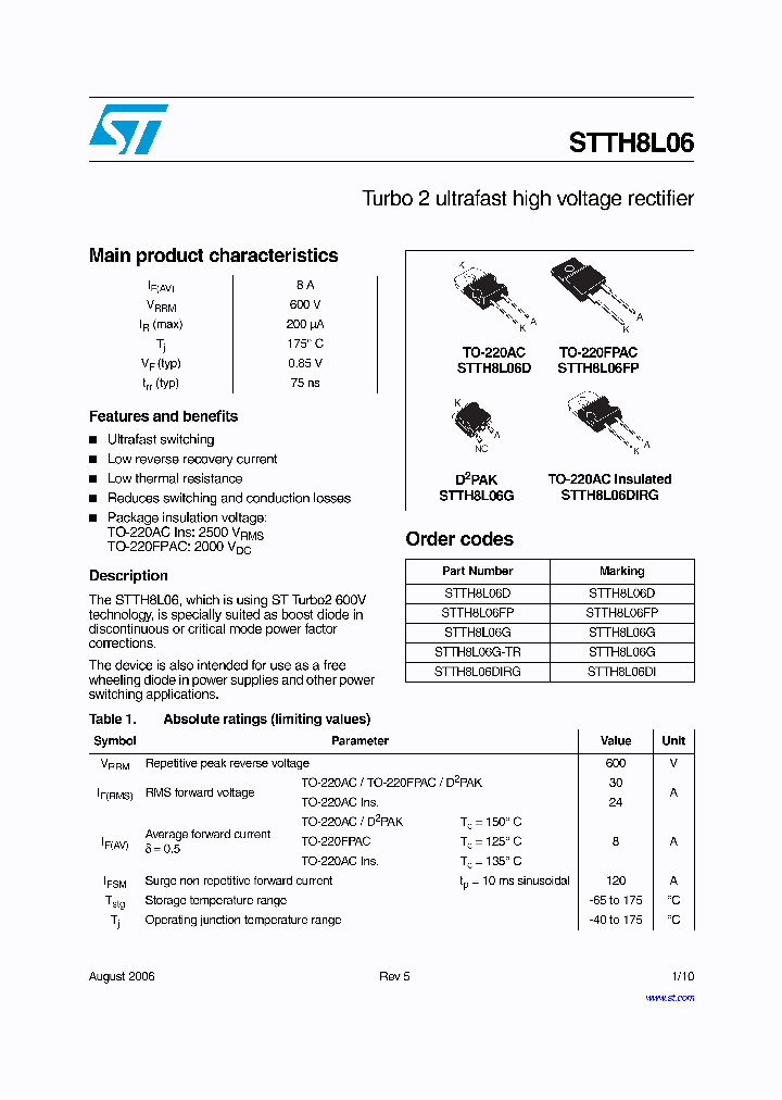 STTH8L0606_758597.PDF Datasheet