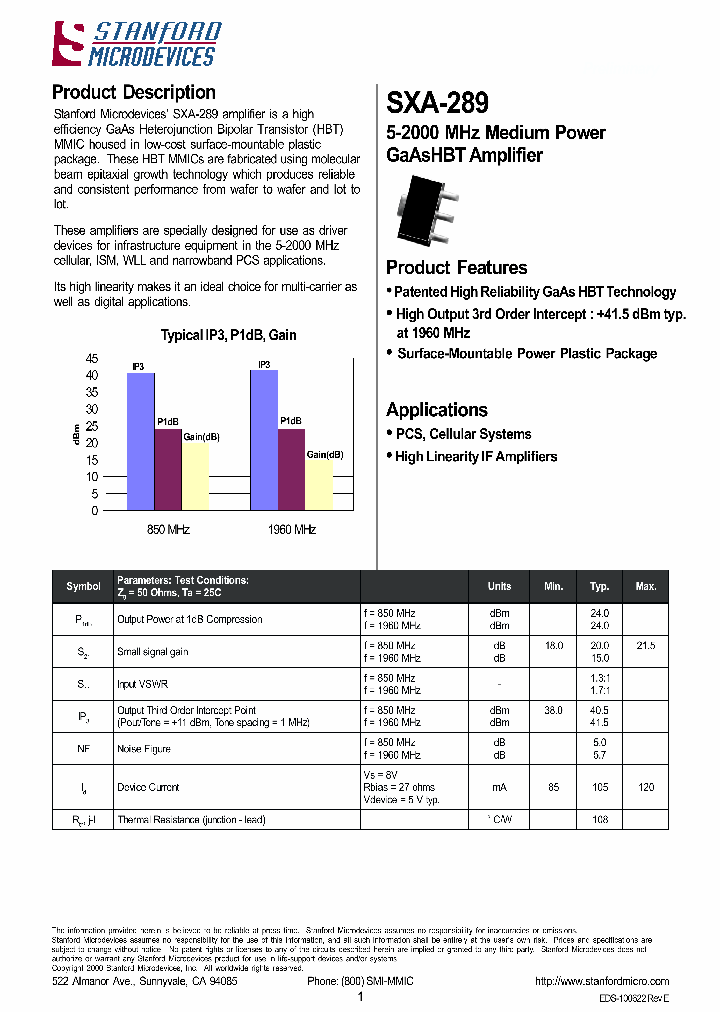 SXA-289_735603.PDF Datasheet