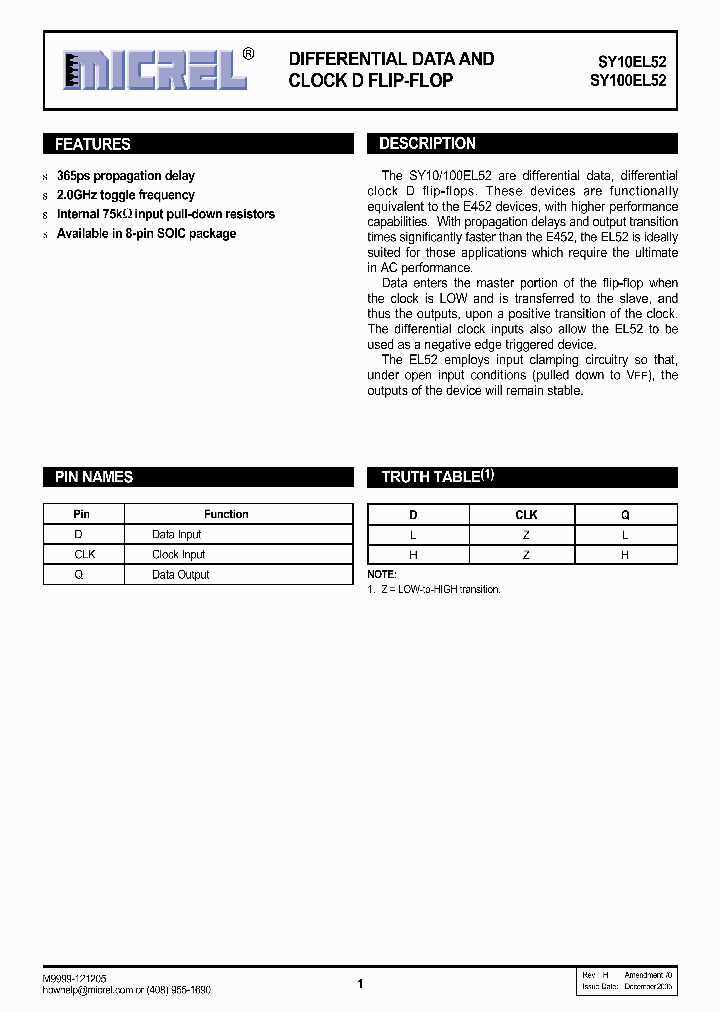 SY10EL52ZI_760264.PDF Datasheet