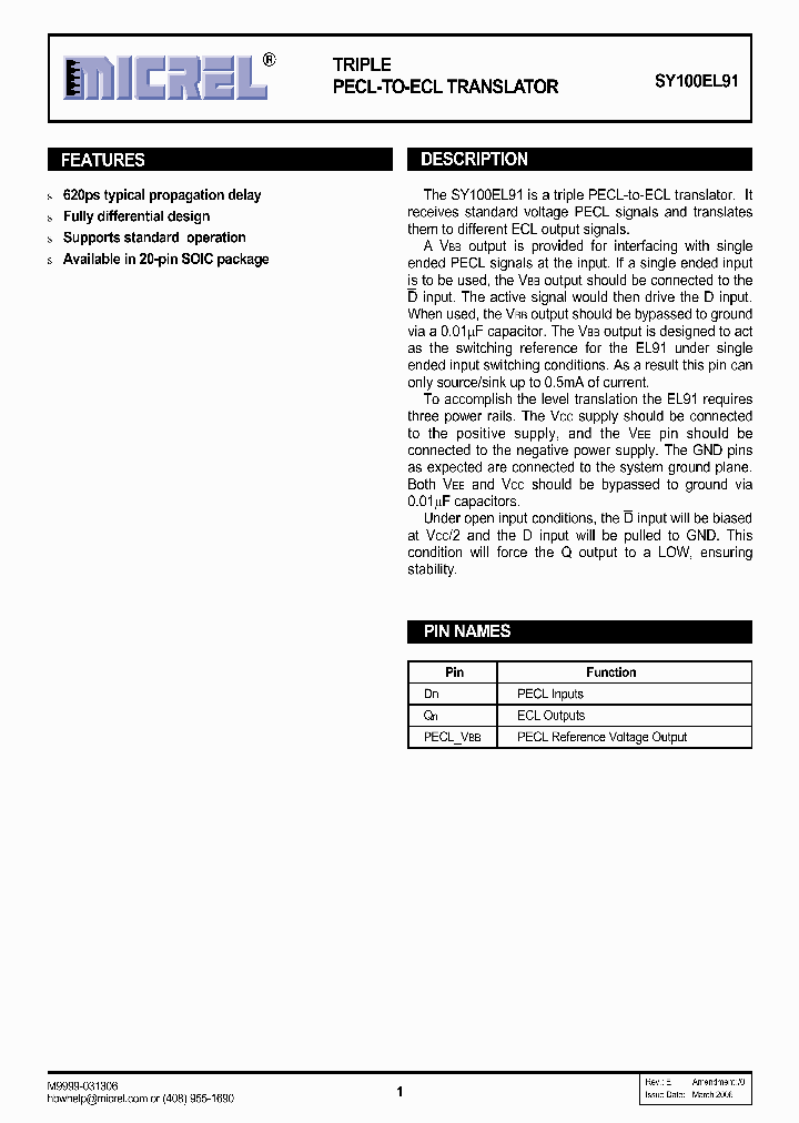 SY100EL91ZCTR_719421.PDF Datasheet