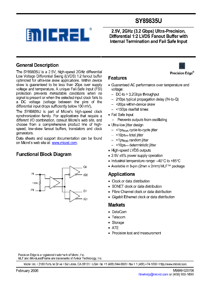SY89835UMG_635665.PDF Datasheet