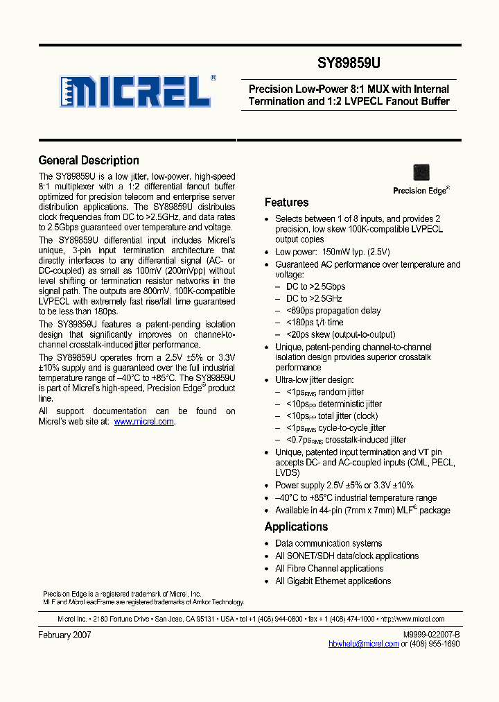 SY89859UMGTR_746620.PDF Datasheet