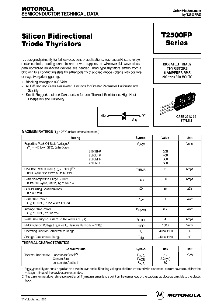 T2500NFP_641438.PDF Datasheet