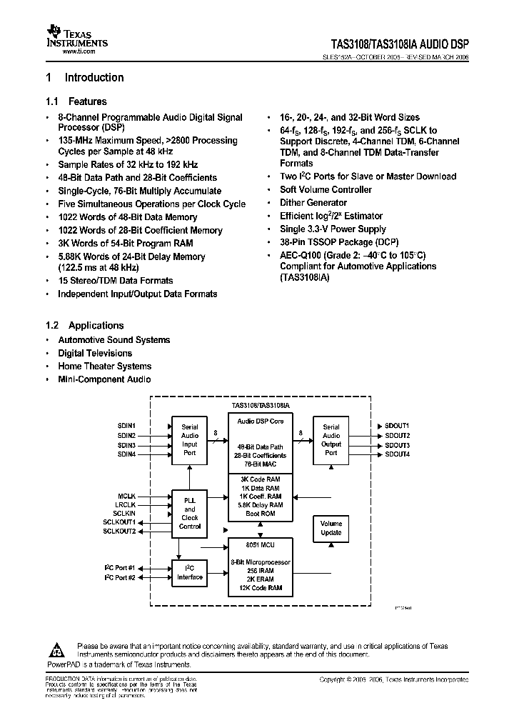 TAS3108_576870.PDF Datasheet