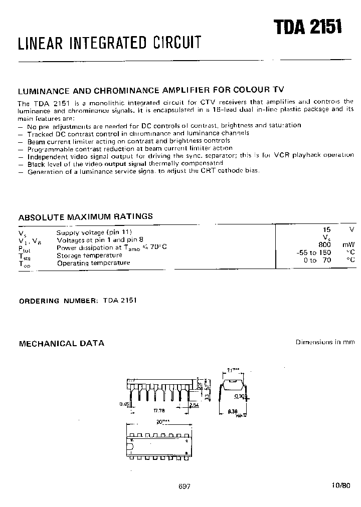 TDA2151_771230.PDF Datasheet
