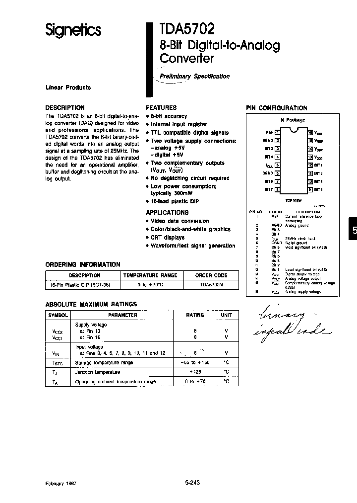 TDA5702_770819.PDF Datasheet