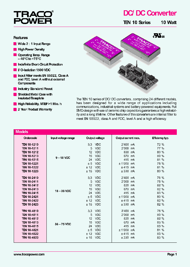 TEN10-1215_662551.PDF Datasheet