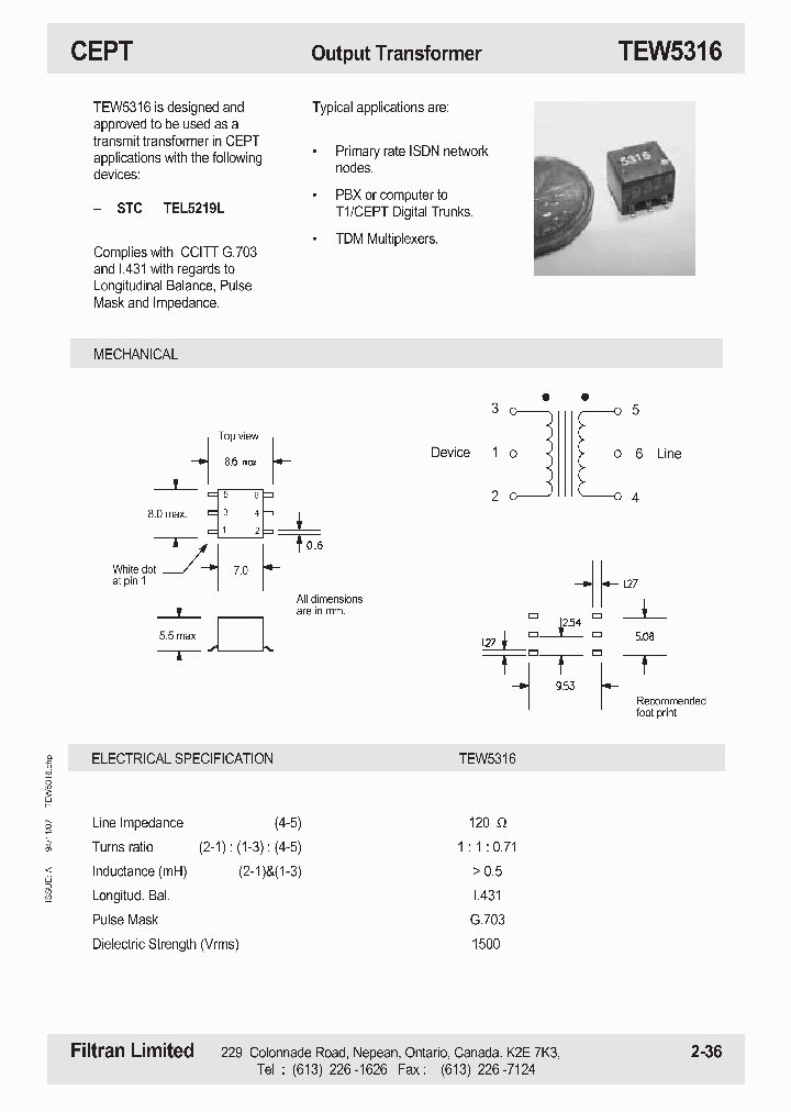 TEW5316_725944.PDF Datasheet