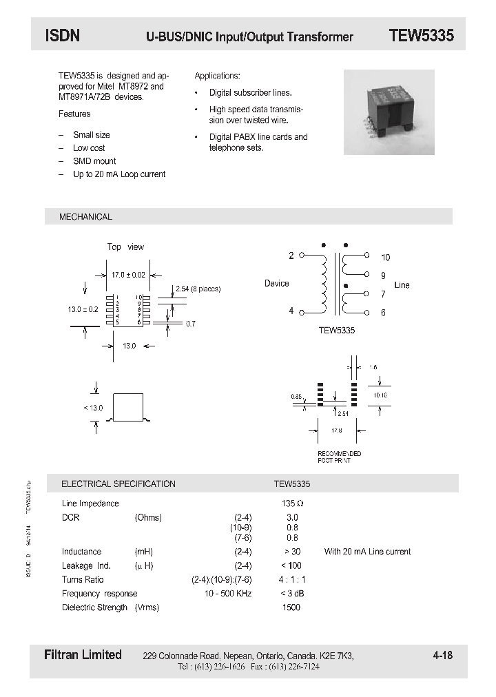 TEW5335_725984.PDF Datasheet