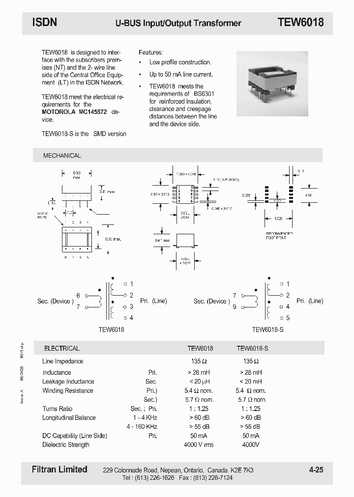 TEW6018-S_726688.PDF Datasheet