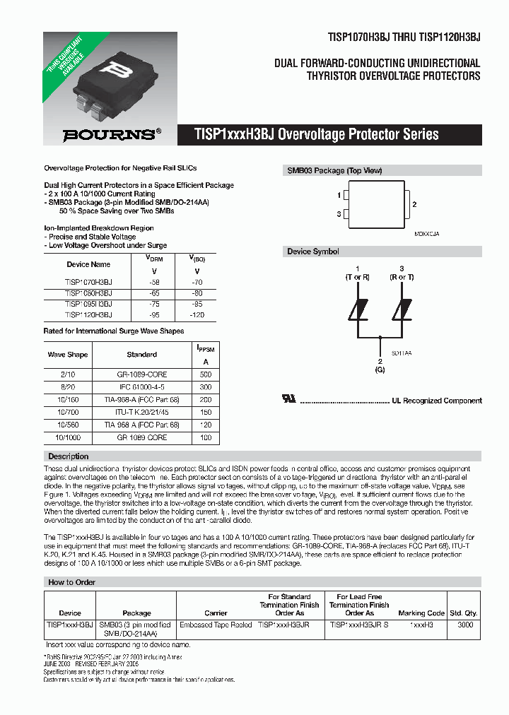 TISP1095H3BJ_694095.PDF Datasheet