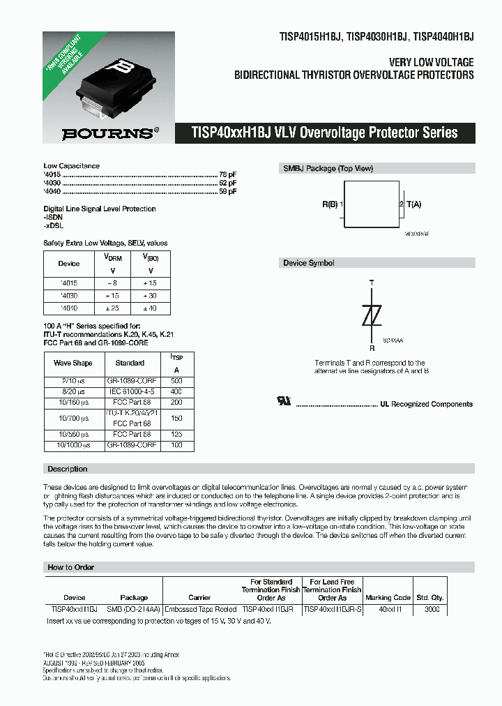 TISP4015H1BJR-S_696975.PDF Datasheet