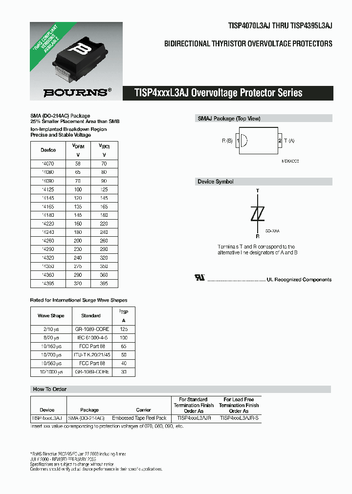 TISP4070L3AJ_694111.PDF Datasheet