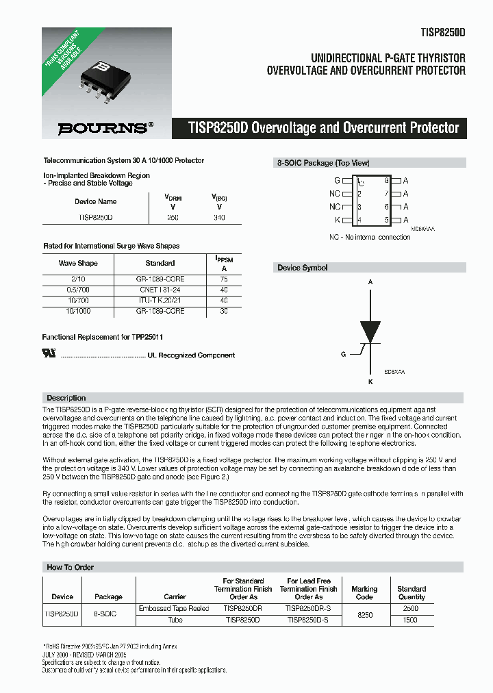 TISP8250D_697124.PDF Datasheet