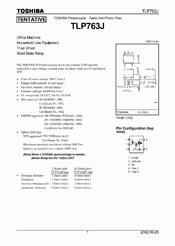 TLP763J_579801.PDF Datasheet