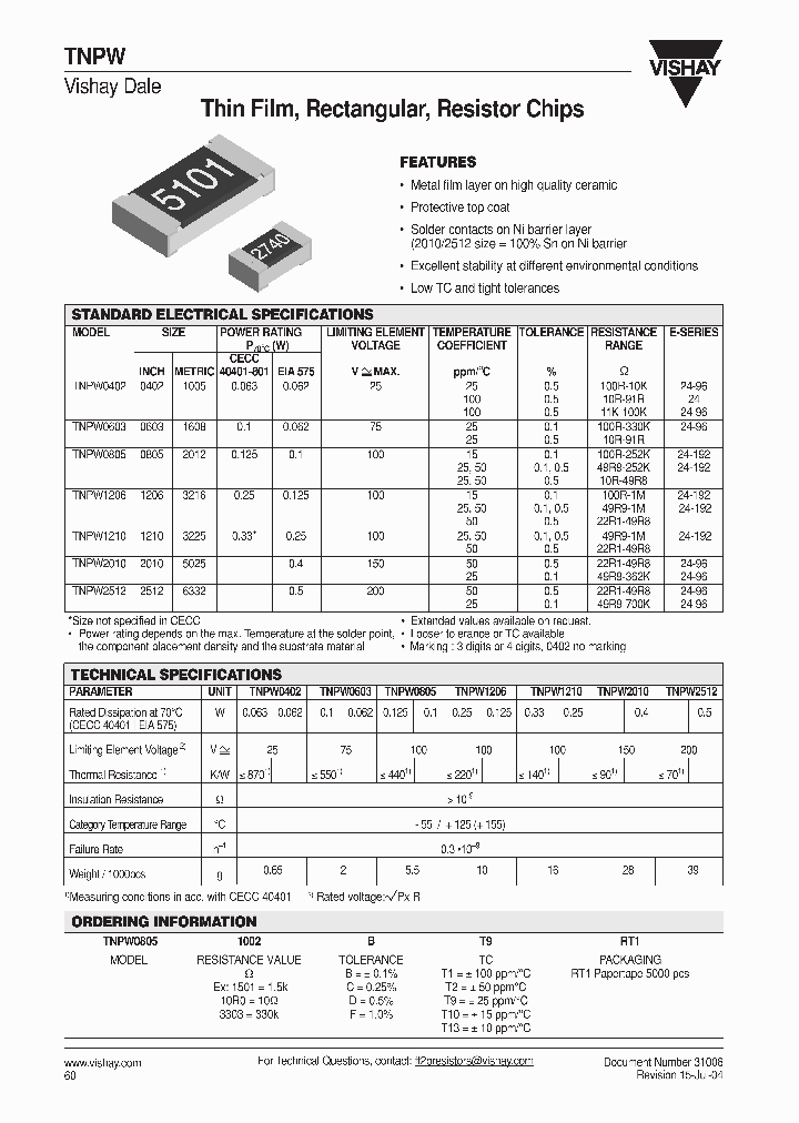 TNPW2010_53179.PDF Datasheet