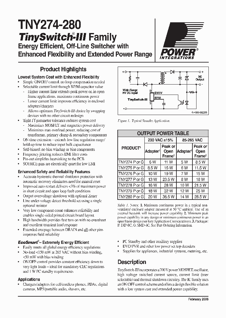 TNY274PN_395537.PDF Datasheet