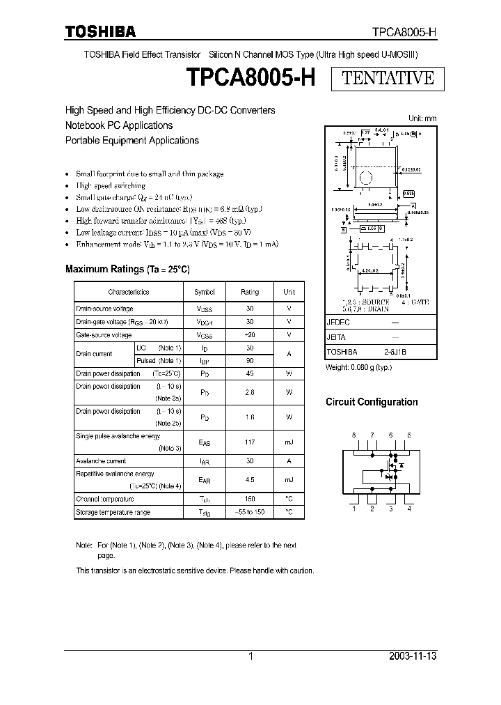 TPCA8005-H_621850.PDF Datasheet