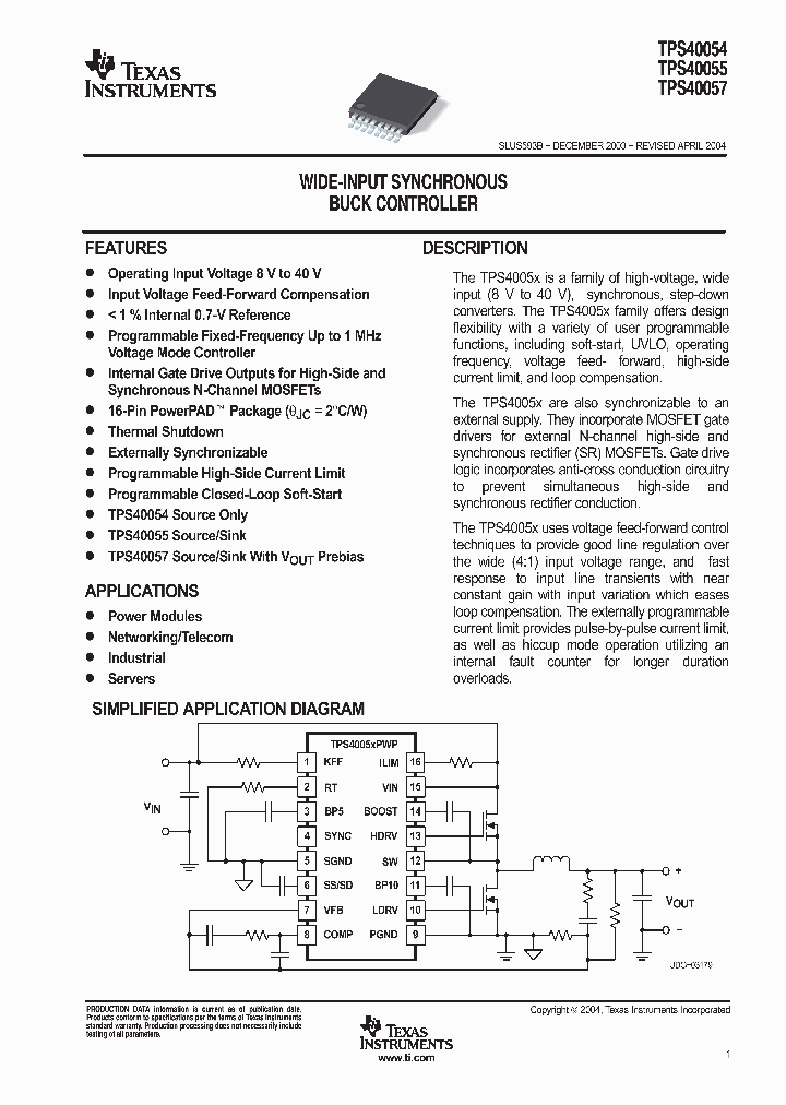 TPS40057PWP_754236.PDF Datasheet