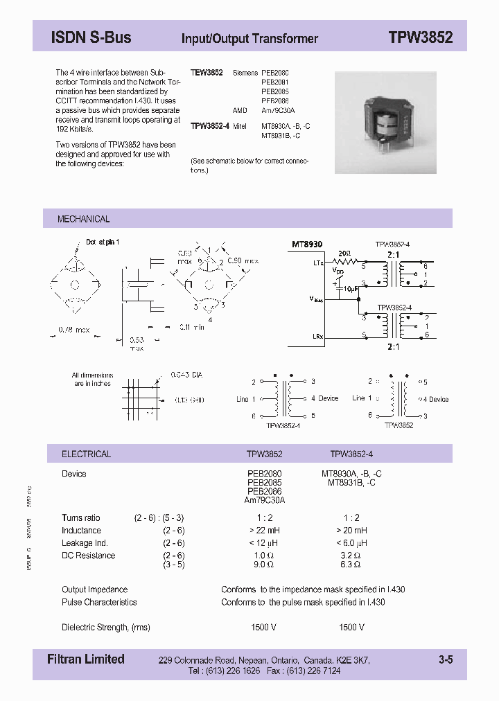 TPW3852_726105.PDF Datasheet