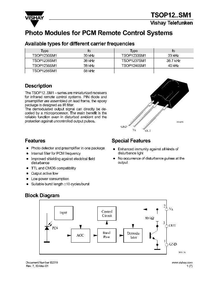 TSOP1256SM1_724147.PDF Datasheet