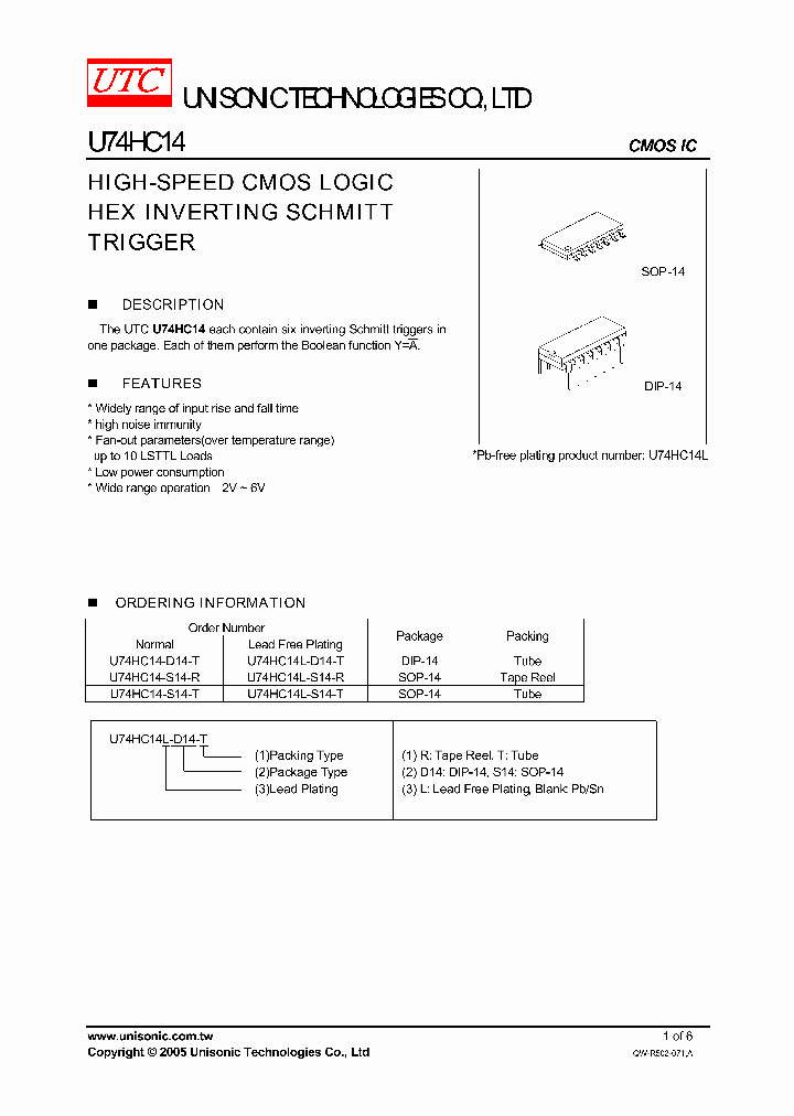 U74HC14_749445.PDF Datasheet