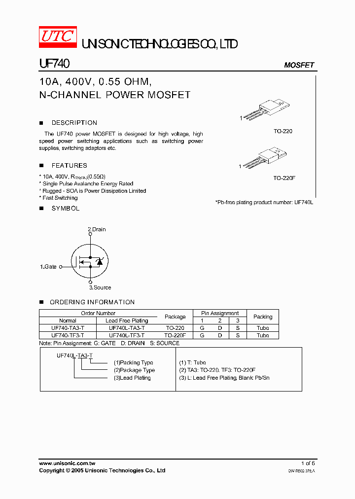 UF740L-TA3-T_746495.PDF Datasheet